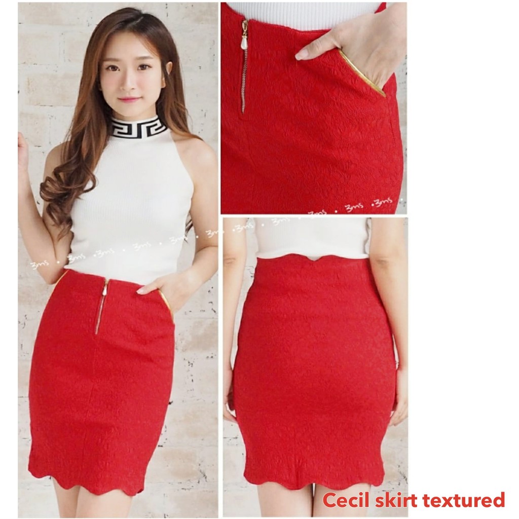 Cecil skirt textured -Thejanclothes