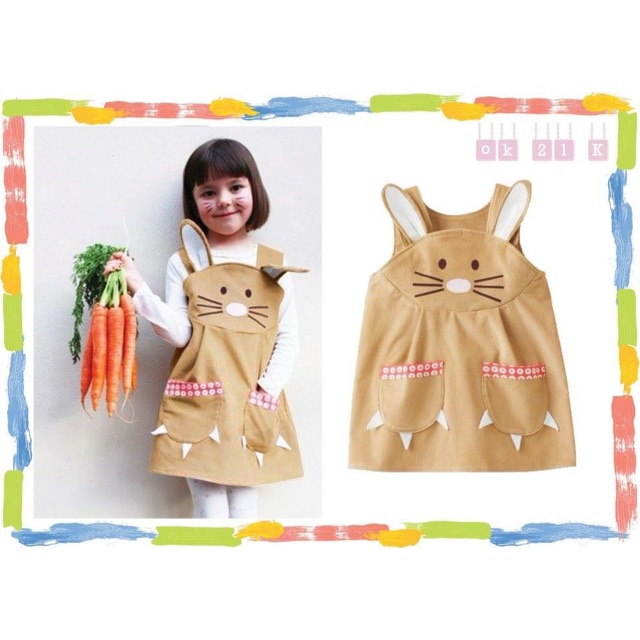 Dress karAkter anak perempuan / dress karakter rabbit