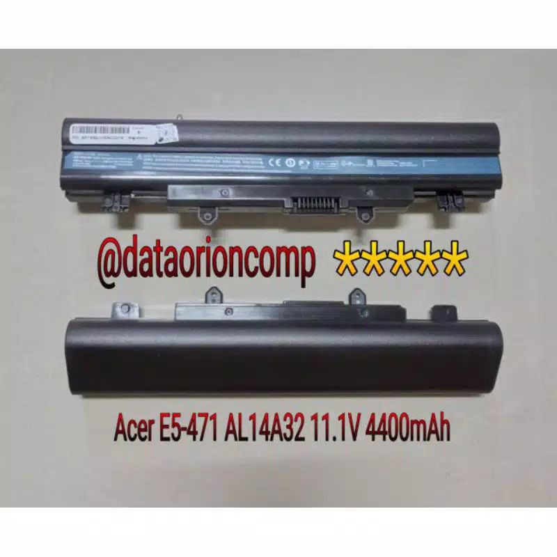 Baterai battery Acer aspire E14 E15 E4 E5 E5-411 E5-471 AL14A32 gendut