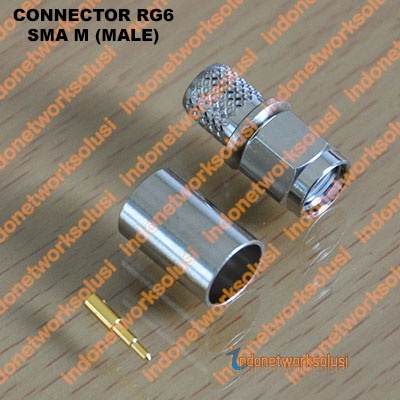 KONEKTOR CONNECTOR RG6 SMA M (MALE)