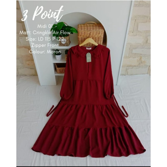 MIDI DRESS BY THREE POINT 3POINT