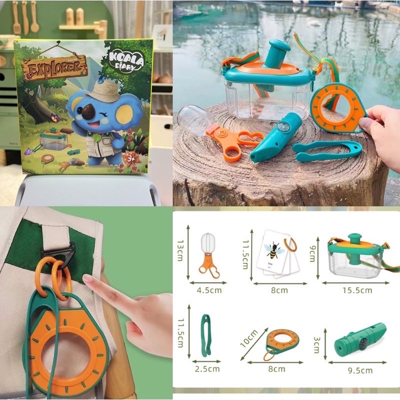 koala diary basic explorer set stem toys outdoor toys insect box mainan pengenalan alam