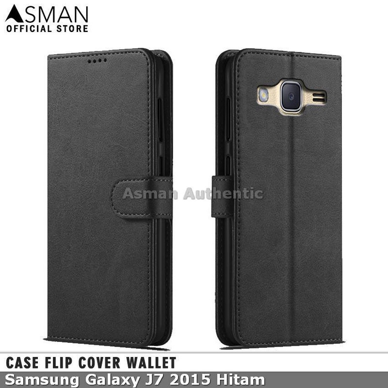 Case Samsung Galaxy J7 2015 Leather Flip Cover Premium Edition