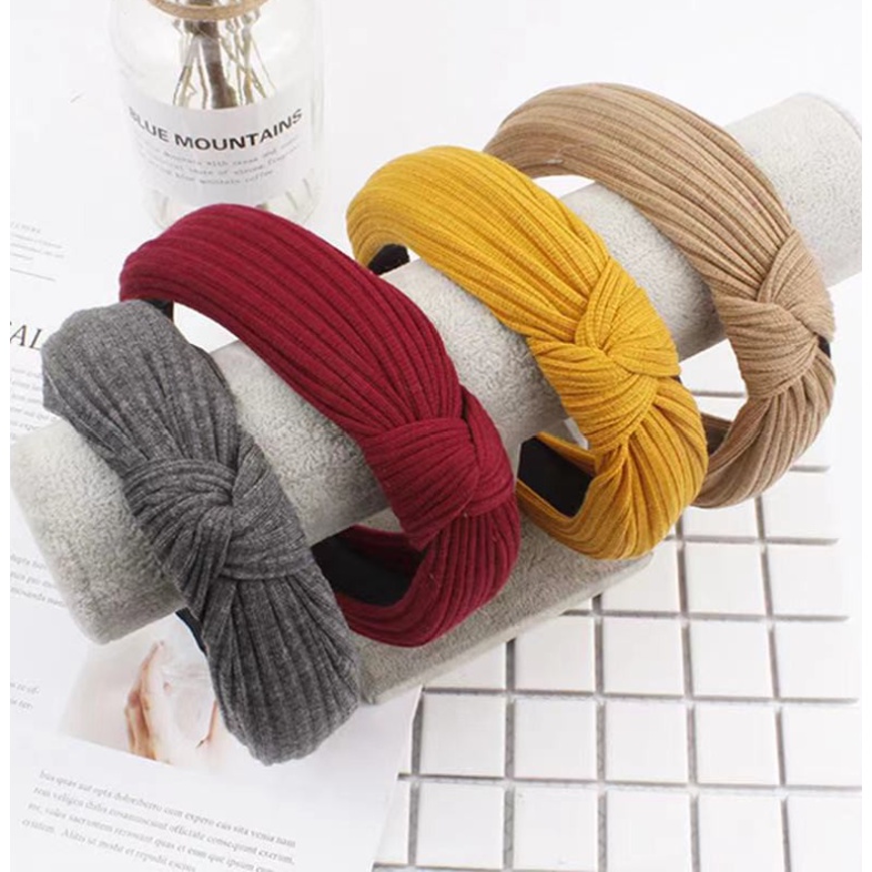 PA Bando Korea Bandana Wanita Murah Bando Polos Headband Korea Fashion Bando Simpul Aksesoris Rambut Wanita Import High Quality IR067