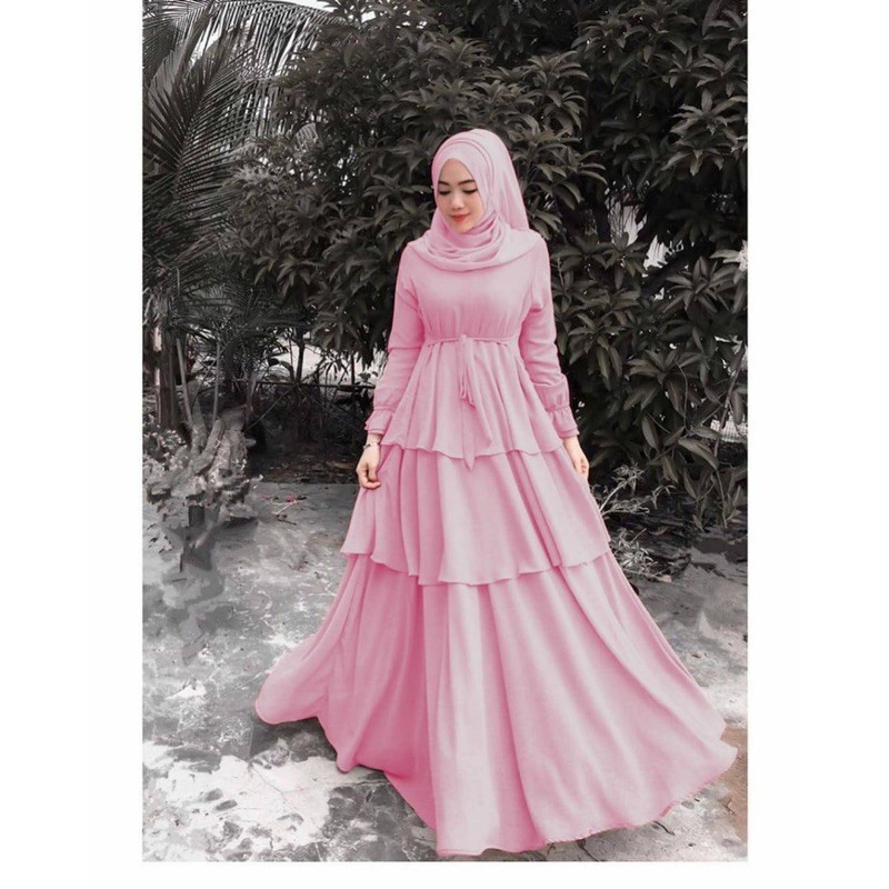 2WARNA ZR- Maxi diana / Gamis wanita kekinian / gamis wanita Murah