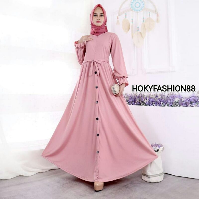 PLAIN DRESS-BAJU GAMIS JERSEY MUSLIM WANITA CANTIK TERBARU