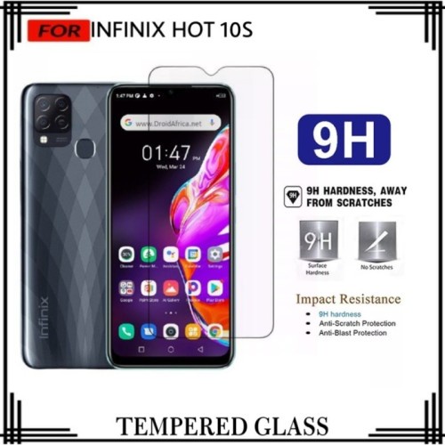 Infinix Hot 10s Tempered Glass Kaca Bening 9H Anti Gores TG Infinix Hot 10s
