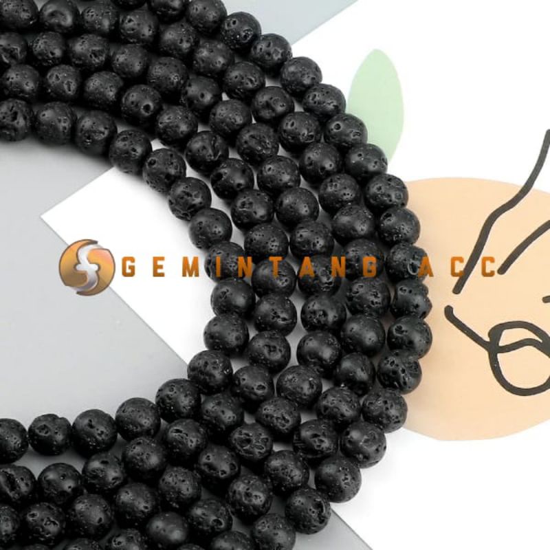 Batu Lava Stone Lava Stone Beads Bahan Gelang Dan kerajinan DIY