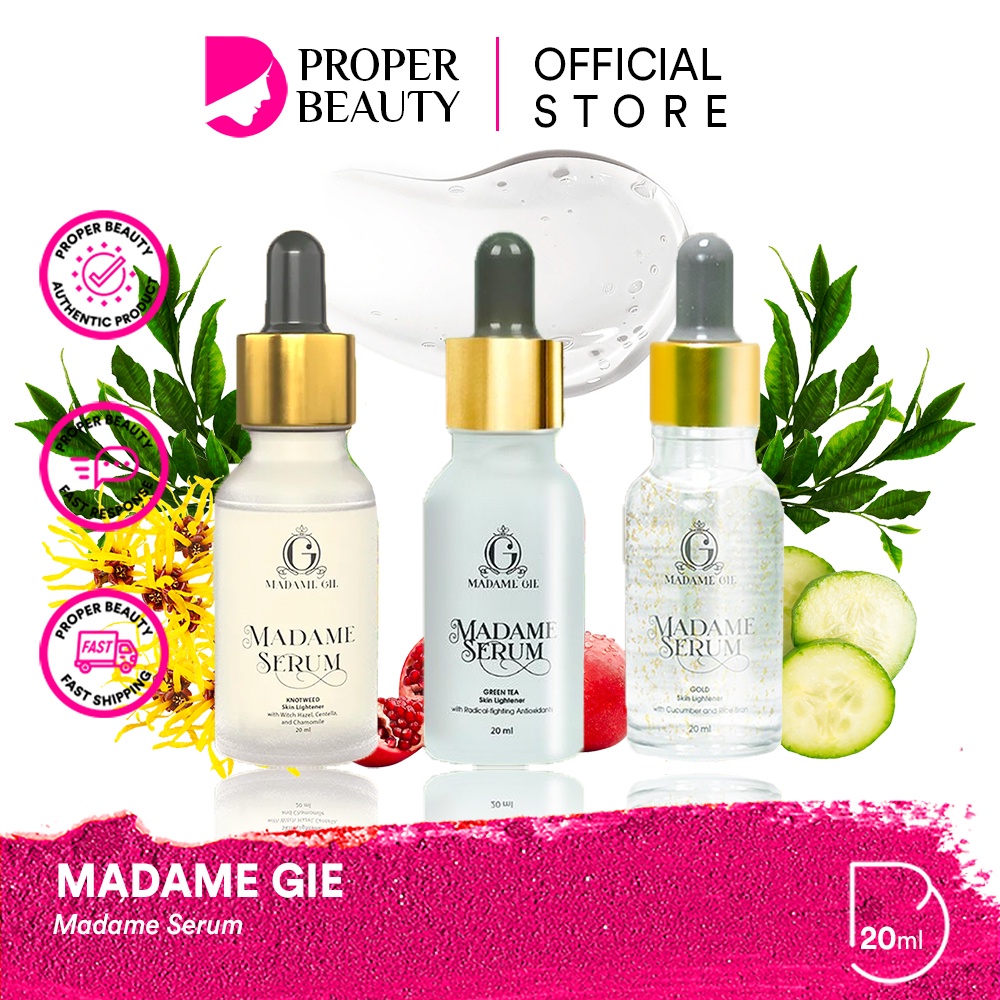MADAME GIE Madame Serum Indonesia / Primer BB Foundation Loose Powder Lipstick Eyeshadow Blush On Eyeliner Eyebrow Mascara Lipstick Lip Matte Gloss Balm Kutek / Facial Wash Toner Essence Sunscreen Moisturizer Cream Mask Masker Body Lotion / Lipill Paket