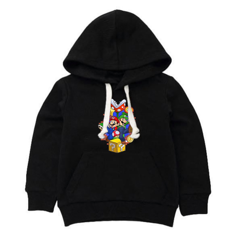 Jaket sweater hoodie anak laki - laki usia 2 3 4 5 6 7 8 19 10 tahun / switer  anak laki laki perempuan karakter hero MARIO BROS / GROSIR TERMURAH BISA COD bset seller terabaru