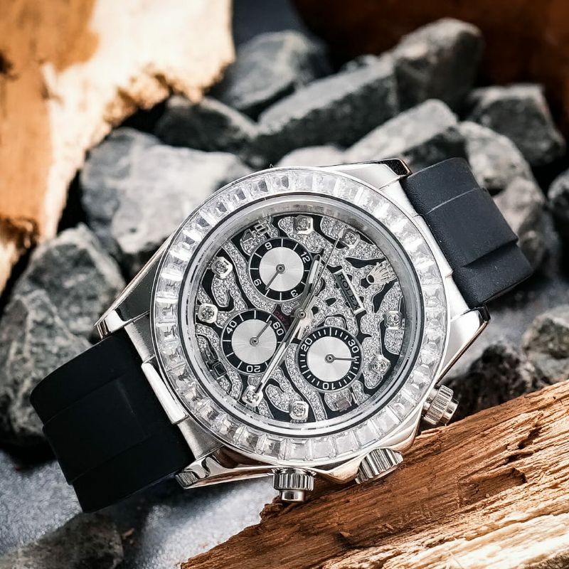 Jam Tangan Wanita Merk Rolex Daytona Rabber Automatic