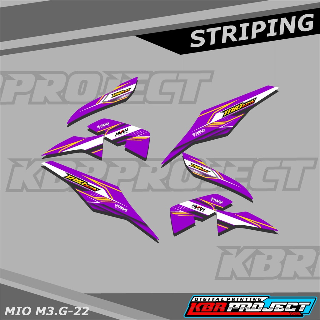 [COD] Stiker MIO M3 variasi Racing sticker motor YAMAHA MIO M3 G.22 HOLOGRAM TRANSPARAN
