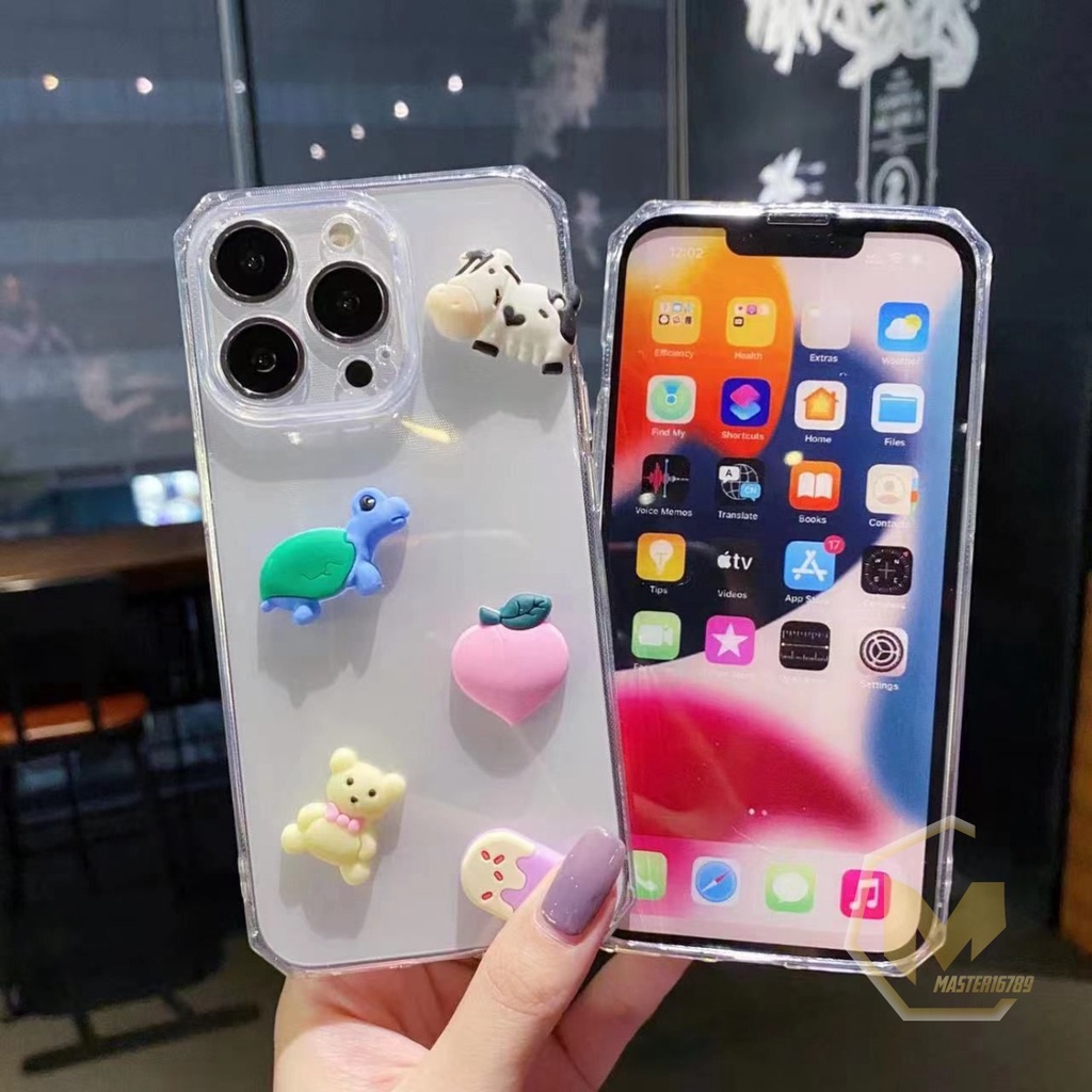 Y022 CLEAR CASE SOFTCASE CLEAR JELLY KARAKTER 3D CUTE OPPO A31 2020  A8 A3S A5S F9 A12 A11K RENO 4 4F MA2466