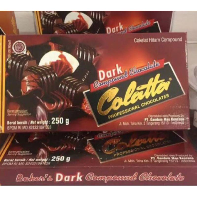 

COLATTA DARK 250 Gram Colata Compound Chocolate Coklat Batang MURAH