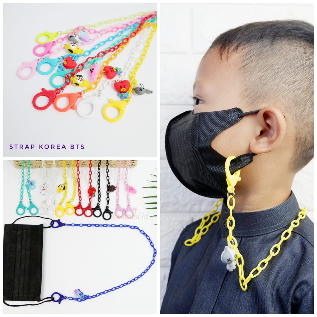 Kalung masker Anak BTS - Strap korea - rantai masker BT21