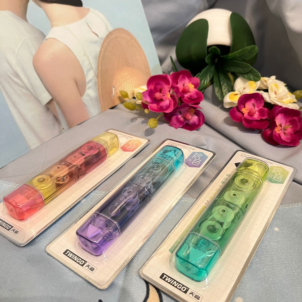 

TWINGGO 2 IN 1 CORRECTION TAPE DAN GLUE TAPE TIPE X TIPX LEM TIP UNIK READY BERKUALITAS