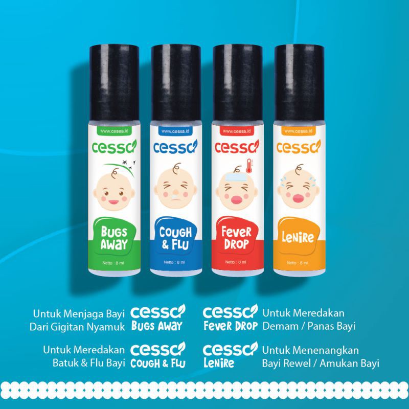 Paket Cessa Bayi 4 (Fever Drop, Cough n Flu, Lenier , Bugs Away
