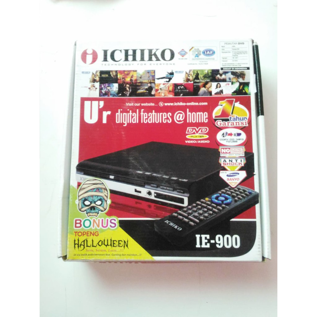 ICHIKO DVD Mini Player - IE900 Pemutar DVD