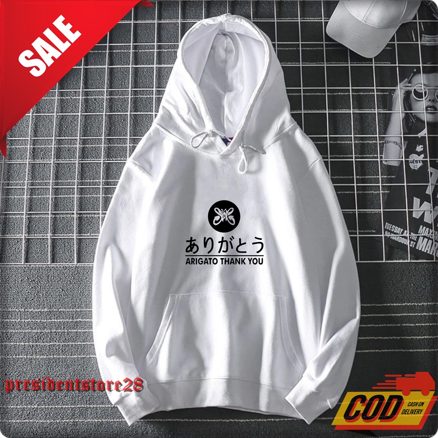 JUMPER ARIGATO SLANK / HOODIE PRIA ARIGATO THANK YOU / HOODIE WANITA / HOODIE ARIGATO / HOODIE UNISEX / JAKET HOODIE ARIGATO DISTRO PRIA