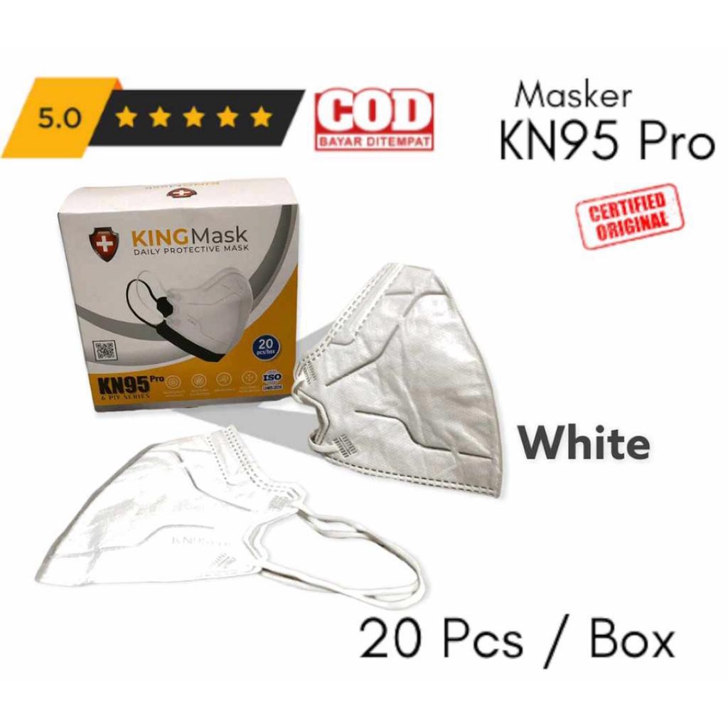 Masker KN95 PRO / KF94 PRO 6ply model AER PRO isi 20pcs KING MASK