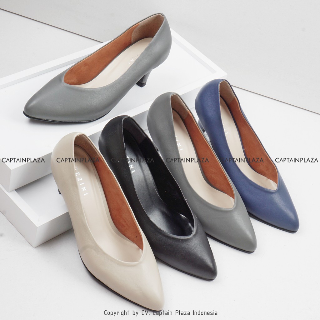 Captain Plaza - Guzzini Mn 518 - Sepatu Heels Polos 5Cm Wanita-1