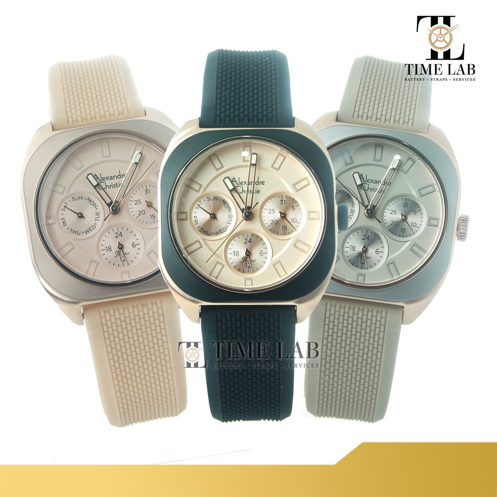 JAM TANGAN ALEXANDRE CHRISTIE ORIGINAL BERGARANSI AC2990 BF / AC 2990BF / AC2990BF WANITA RUBBER