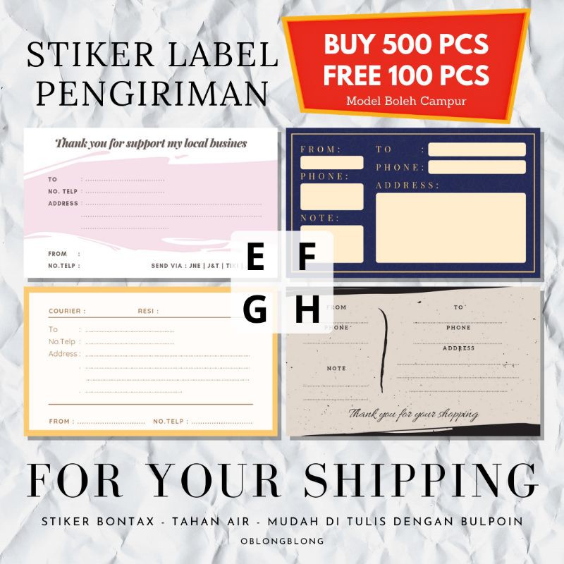 

STIKER PENGIRIMAN ONLINE SHOP *PART2
