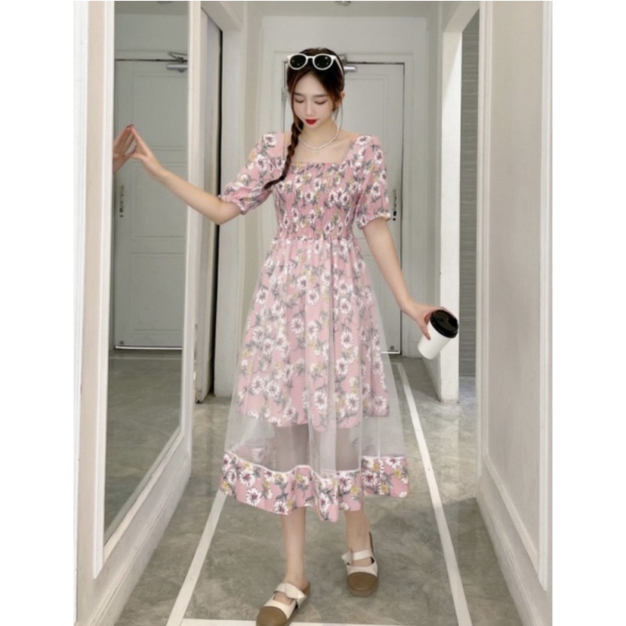 CASUAL MIDI KOREAN DRESS NEW COLLECTION ALL SIZE PREMIUM TILE VINTAGE