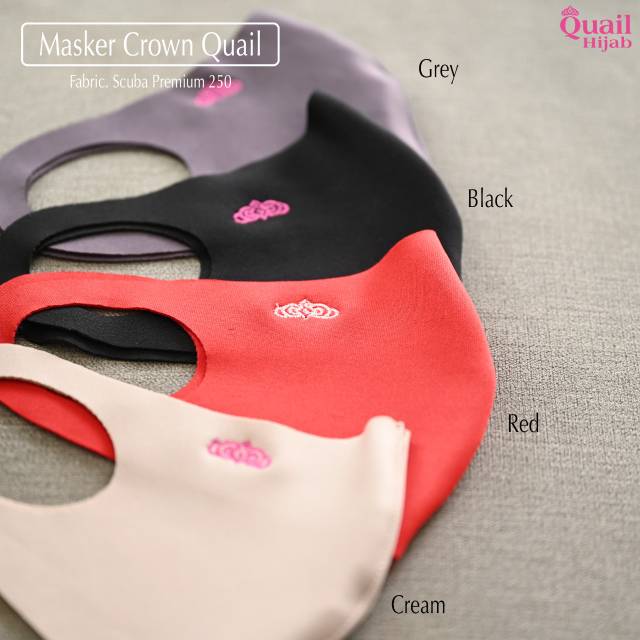 Masker Crown Quail Hijab masker scuba masker kain