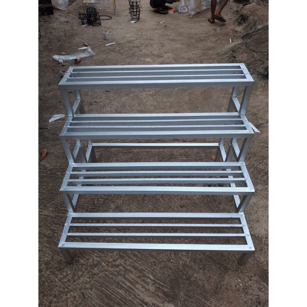4 TINGKAT 1 METER / Rak Susun Pot Bunga Baja Ringan / Rak Pot Bunga / Rak Pot Minimalis / Standing P