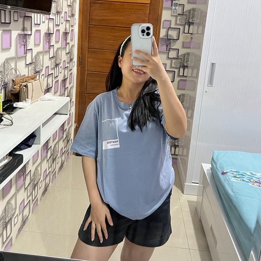 PANTONE TSHIRT l BAJU KAOS TUMBLR TEE KAOS WANITA OVERSIZE POLOS COTTON COMBED 30'S KOREA FASHION