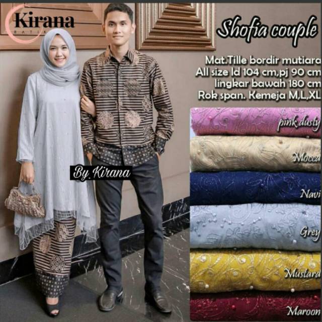 Dress Pesta Panjang Shofia Couple by Kirana