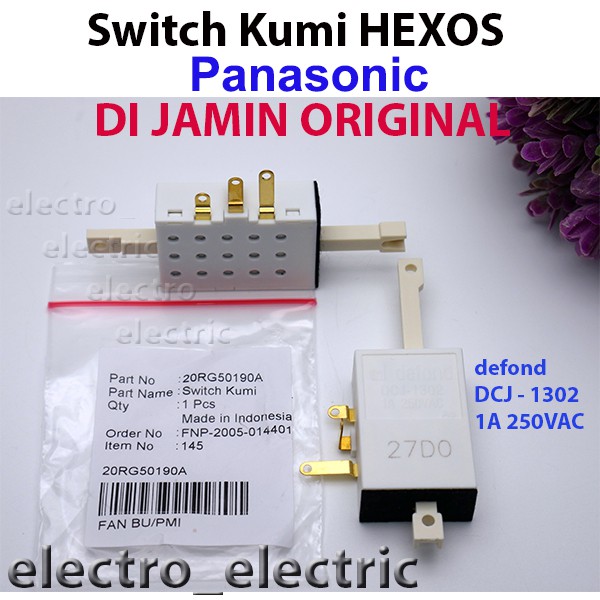 Switch Kumi Hexos Fan KDK dan Panasonic Original Part