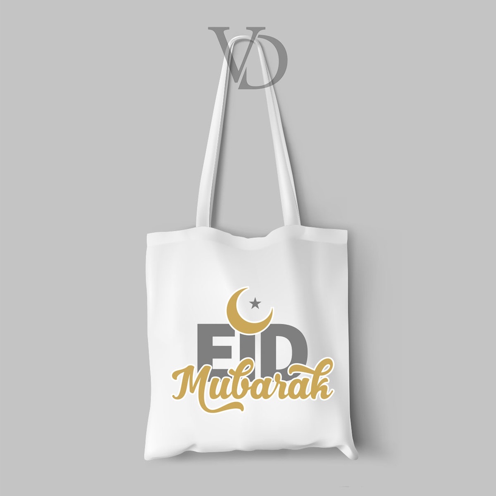 Tote bag Hampers Kanvas Motif Lebaran Eid 1 / tote bag idul fitri eid mubarak ramadan 2022