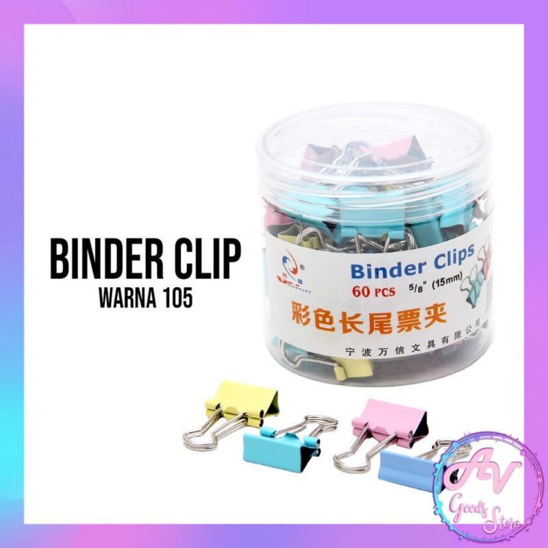 

binder clip / klip kertas / paper clip / double clip warna 105