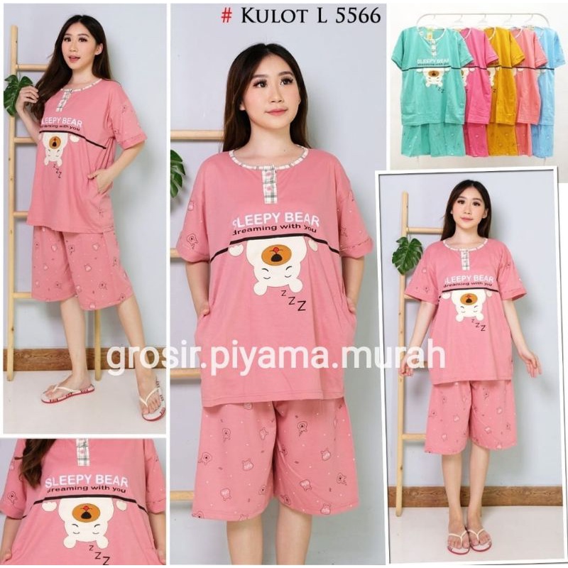 BAJU TIDUR KULOT TESSA PIYAMA 3/4 STANDAR TESSA BAJU TIDUR TESSA PAKAIAN WANITA MURAH