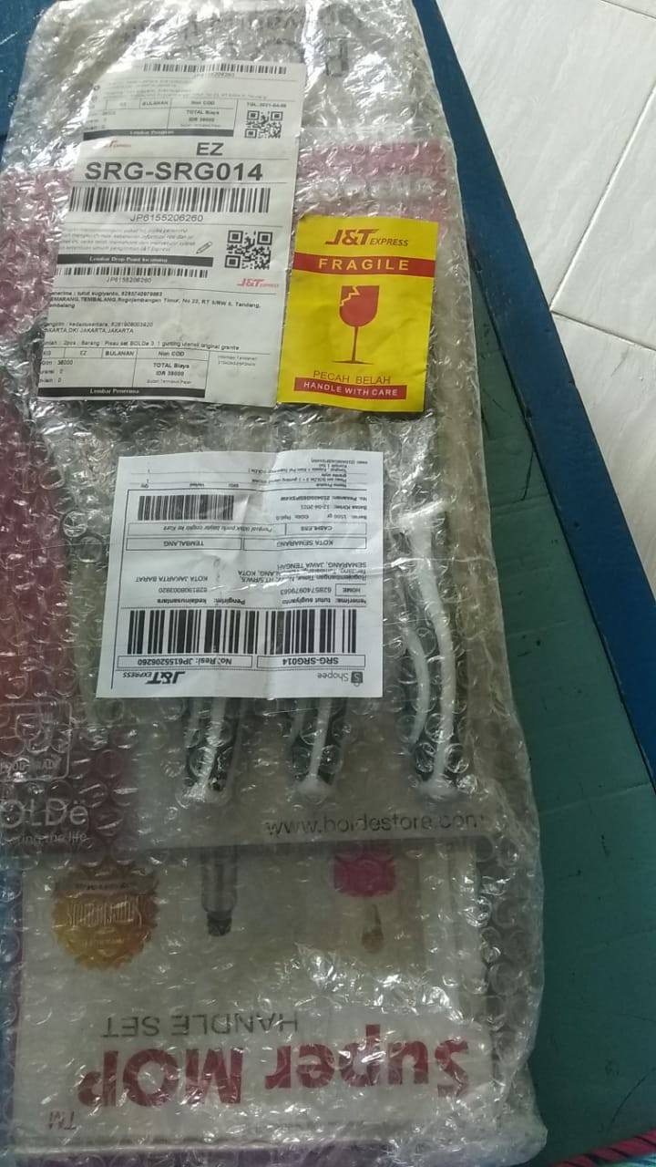 Tongkat , Kepala + Kain Pel Supermop Bolde | Komplit 1 Set