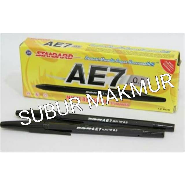 

(12 pcs) Bolpoint Pulpen Standard AE7 0,5 - Pen AE7 Asli termurah