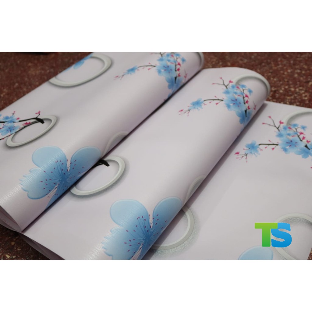 WALLPAPER STICKER BUBBLE BLUE / WALPAPER DINDING