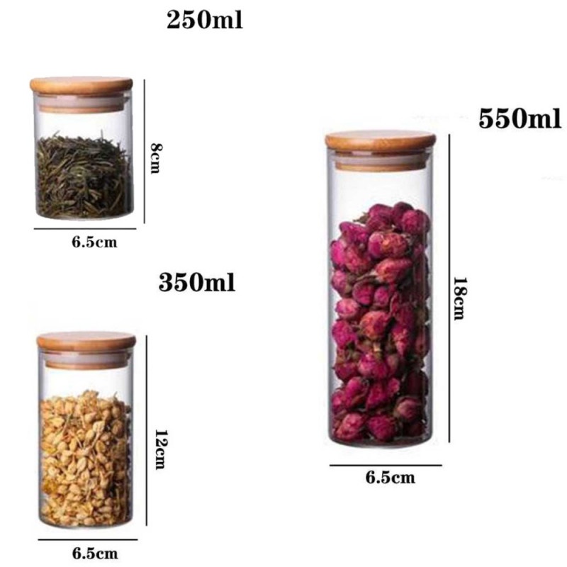 Toples Kaca Unik Penyimpanan Makanan Borosilicate Glass Storage Jar