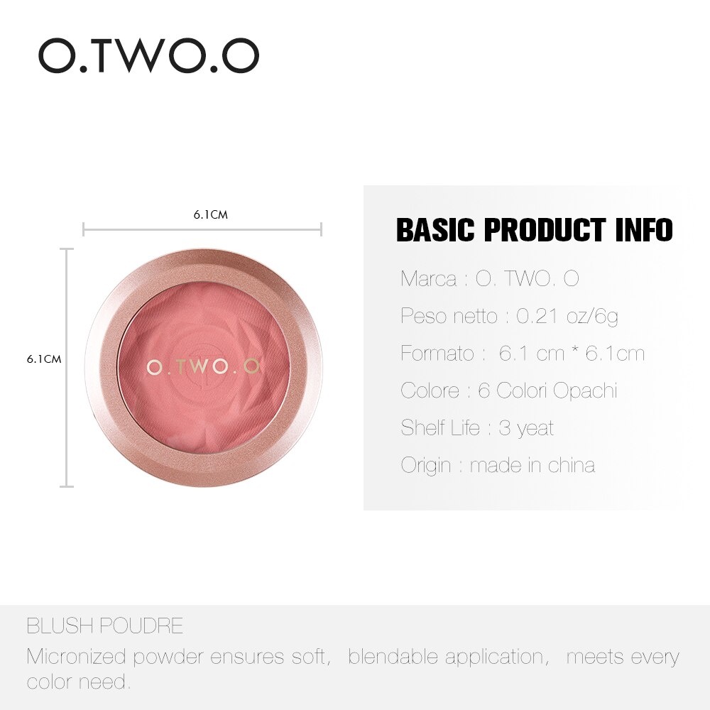 O.Two.O Rose Powder Blush On O.Two.O Blush On O Two O Blush On OTwoO Blush O.Two.O