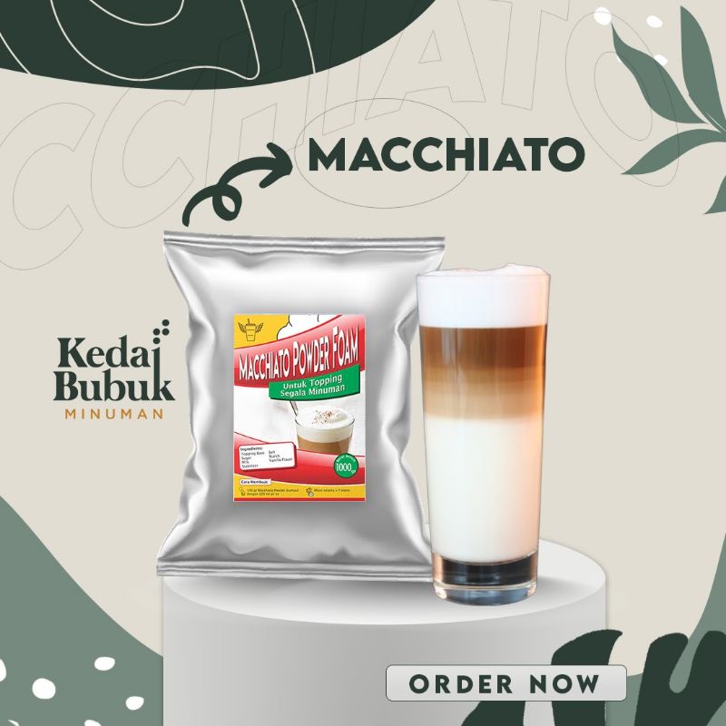 

Javaland Macchiato Powder Foam 1Kg | Topping Minuman Kekinian | Coffee | Café Premium | Premix