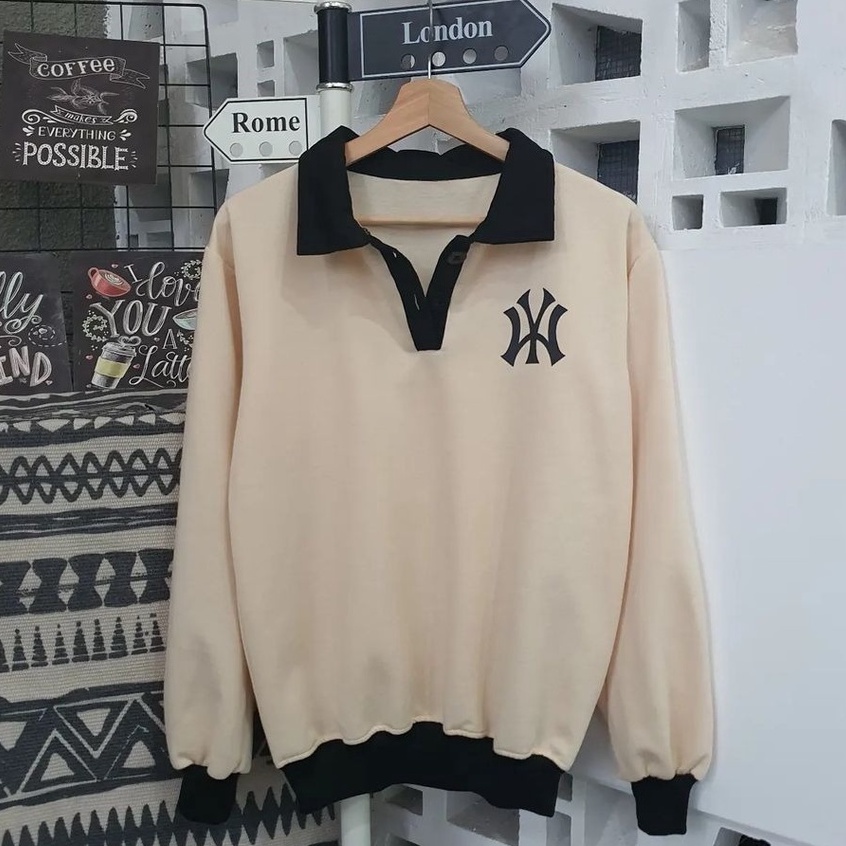 NY Collar - Sweater Wanita Kekinian