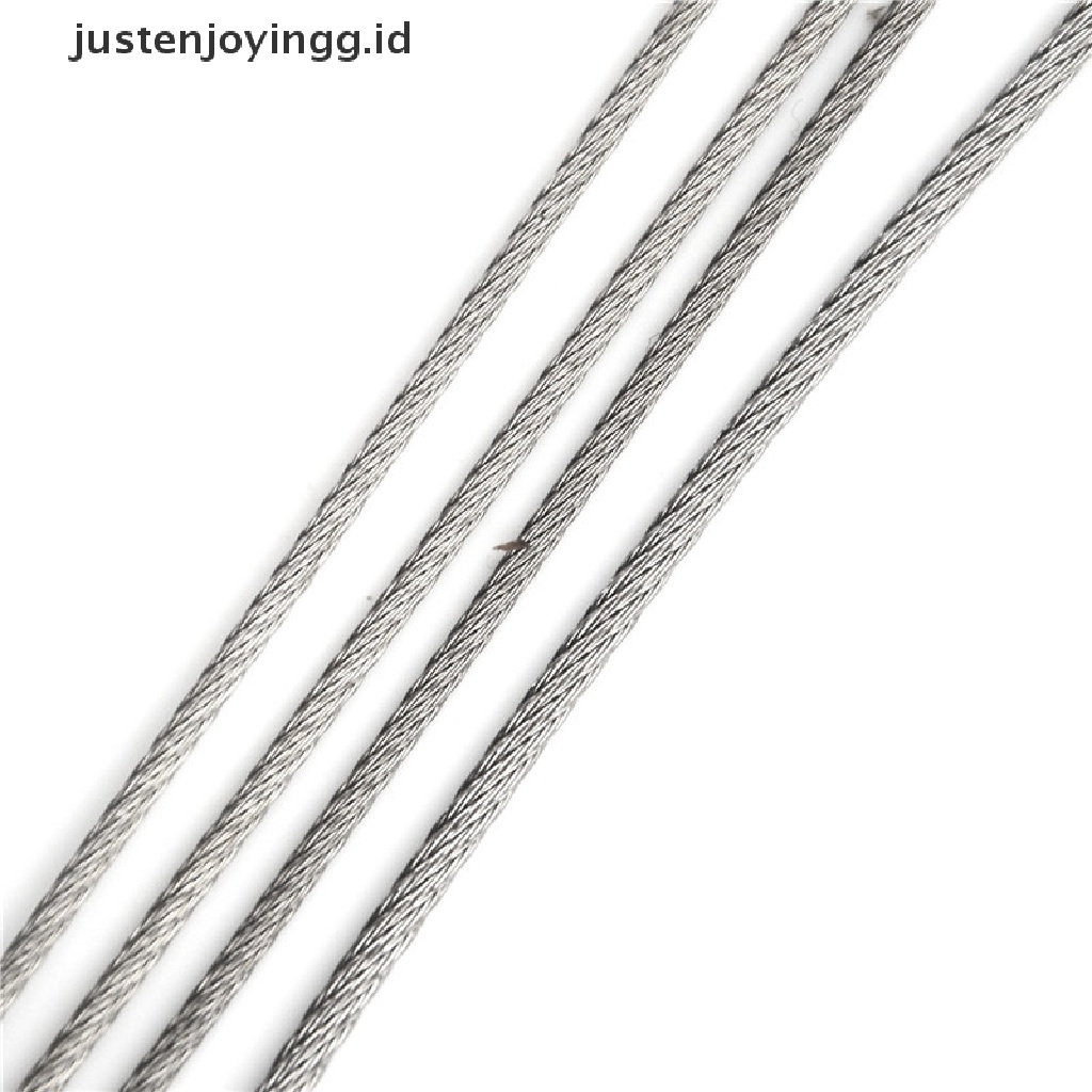 10pcs Gantungan Kunci Kabel Kawat Bahan Stainless Steel Ukuran 10 / 15 / 20cm Untuk Alat Hiking