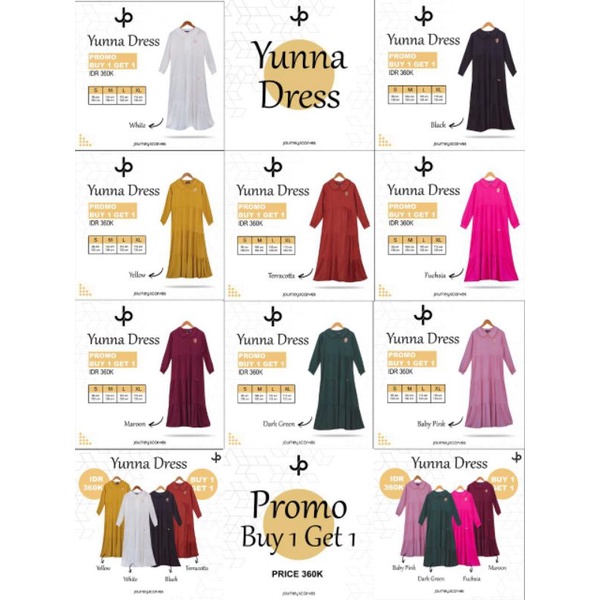 YUNA DRESS SERI 3/YUNA LAMA RESLETING DEPAN DRESS BY JOURNEY