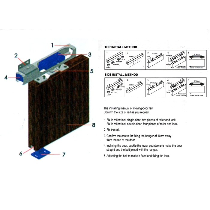 Rel Sliding Pintu Geser 240 Cm Sliding Rail Set Pintu Geser Sliding