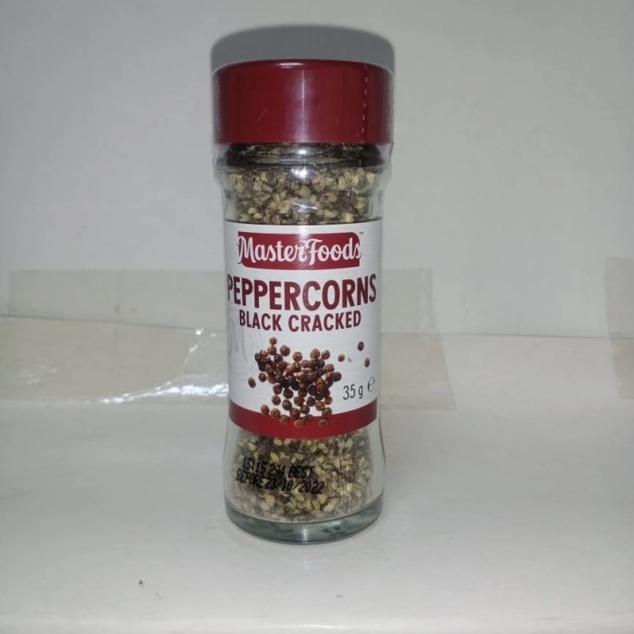 

Marhies- Masterfoods Black Pepper Cracked 35 Gr Peppercorns Merica Bubuk Bumbu