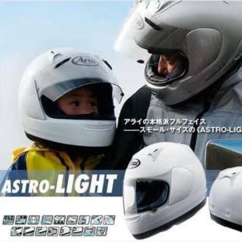 Helm Anak Arai Astro Light White Made In Japan
