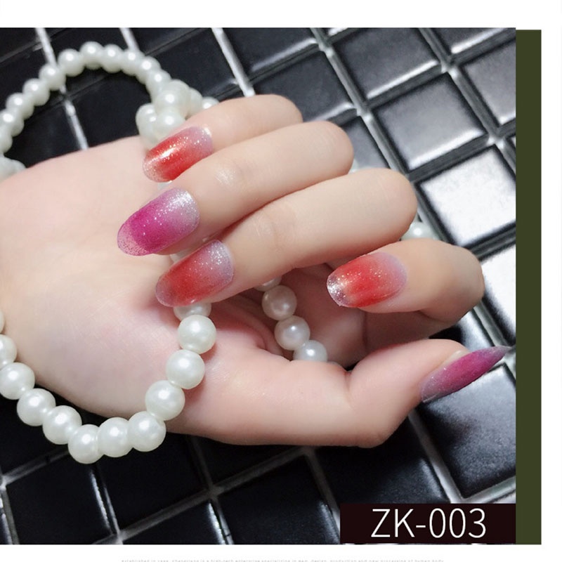 (COD) (12Pcs) Stiker Kuku Model Korea / Nail Sticker / Gradien / Nail Art import murah