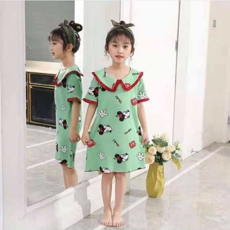 Daster Anak Kerah Pita Import